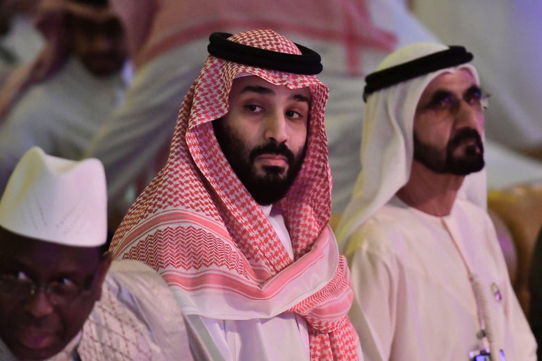 Saudi Crown Prince Mohammed bin Salman during an investment conference in the Saudi capital Riyadh on October 24, 2018.